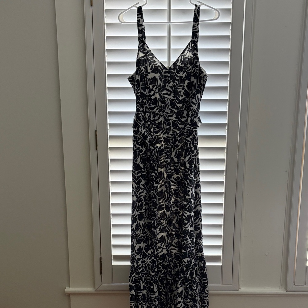 J. Crew Black and White Maxi Dress